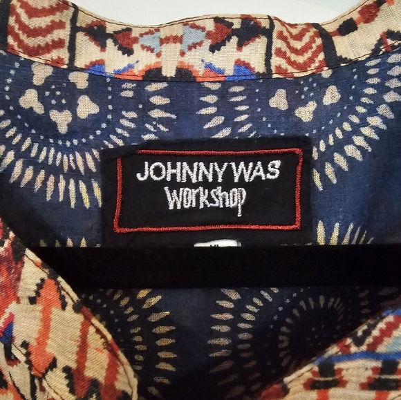 Johnny Was Workshop Geometric Pattern Tunic Top - Picture 5 of 7